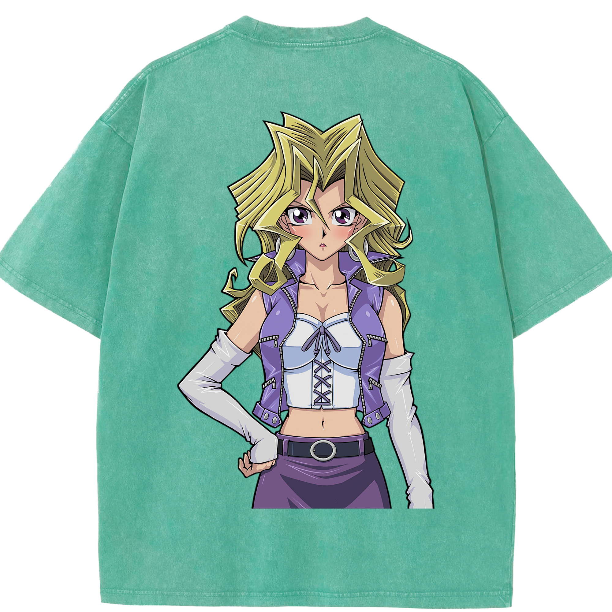 （画像用） 遊☆戯☆王 Yu-Gi-Oh! 綿100% ヴィンテージ風 半袖Tシャツ（背面プリント）